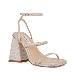 Steve Madden Silver rhinestone Strappy Women's Heels